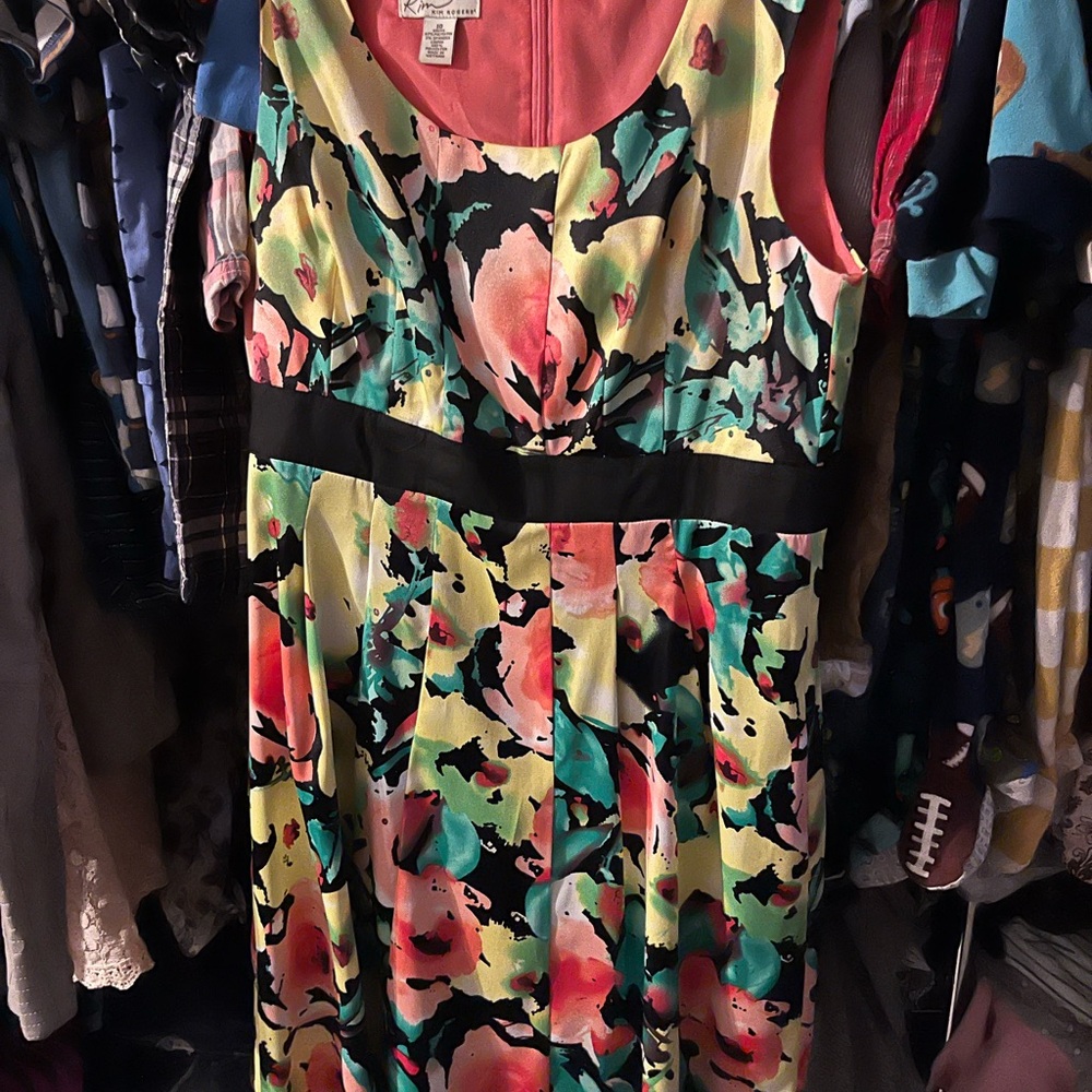 Kim Rogers Multicolor Floral Midi